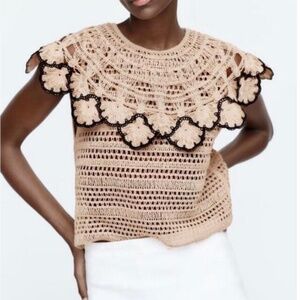 NEW WITH TAGS ZARA LIMITED EDITION CROCHET TOP